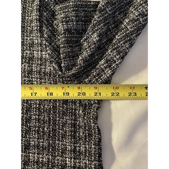 J JILL Wearever Black White 3-Hook Closure Cardigan Medium Lightweight Stretch - Picture 9 of 12